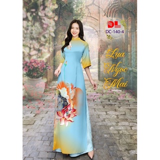 Vải áo dài hoa sen