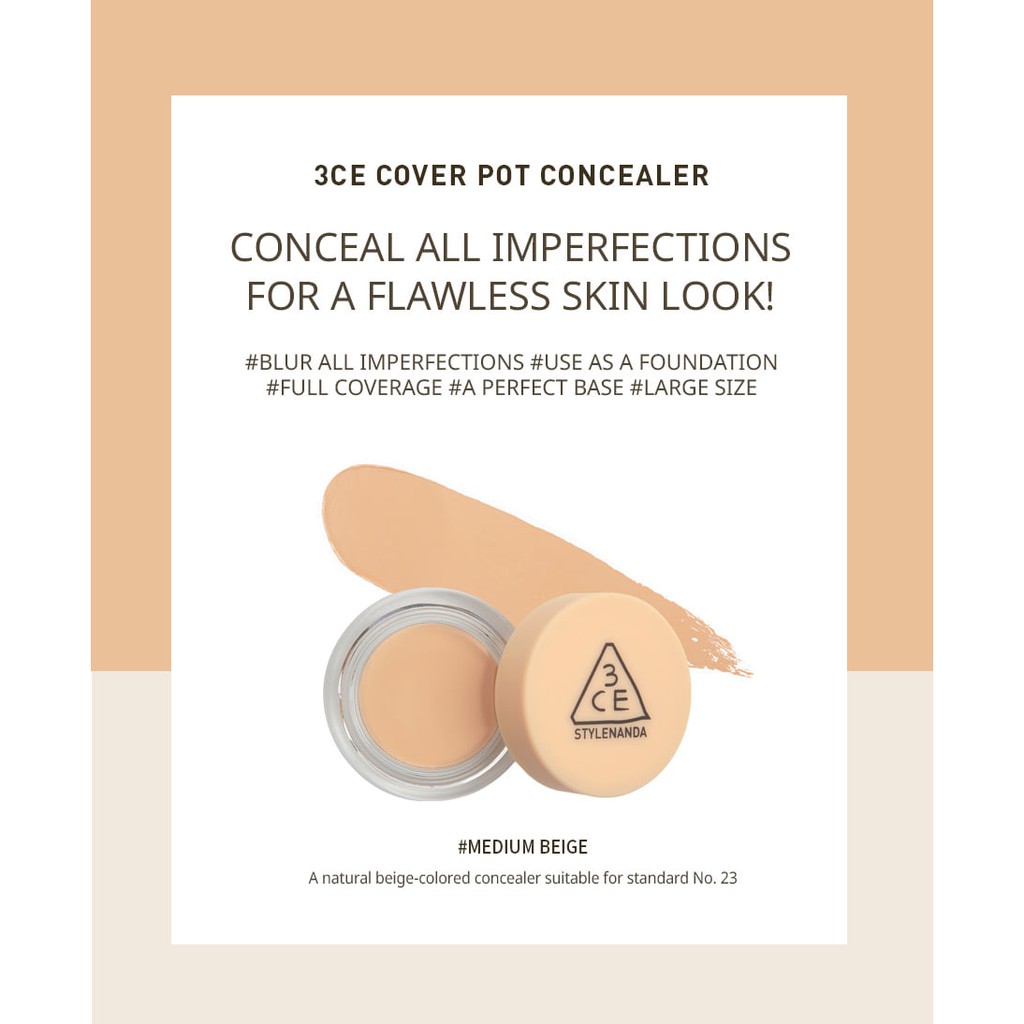 KEM CHE KHUYẾT ĐIỂM [3CE] COVER POT CONCEALER