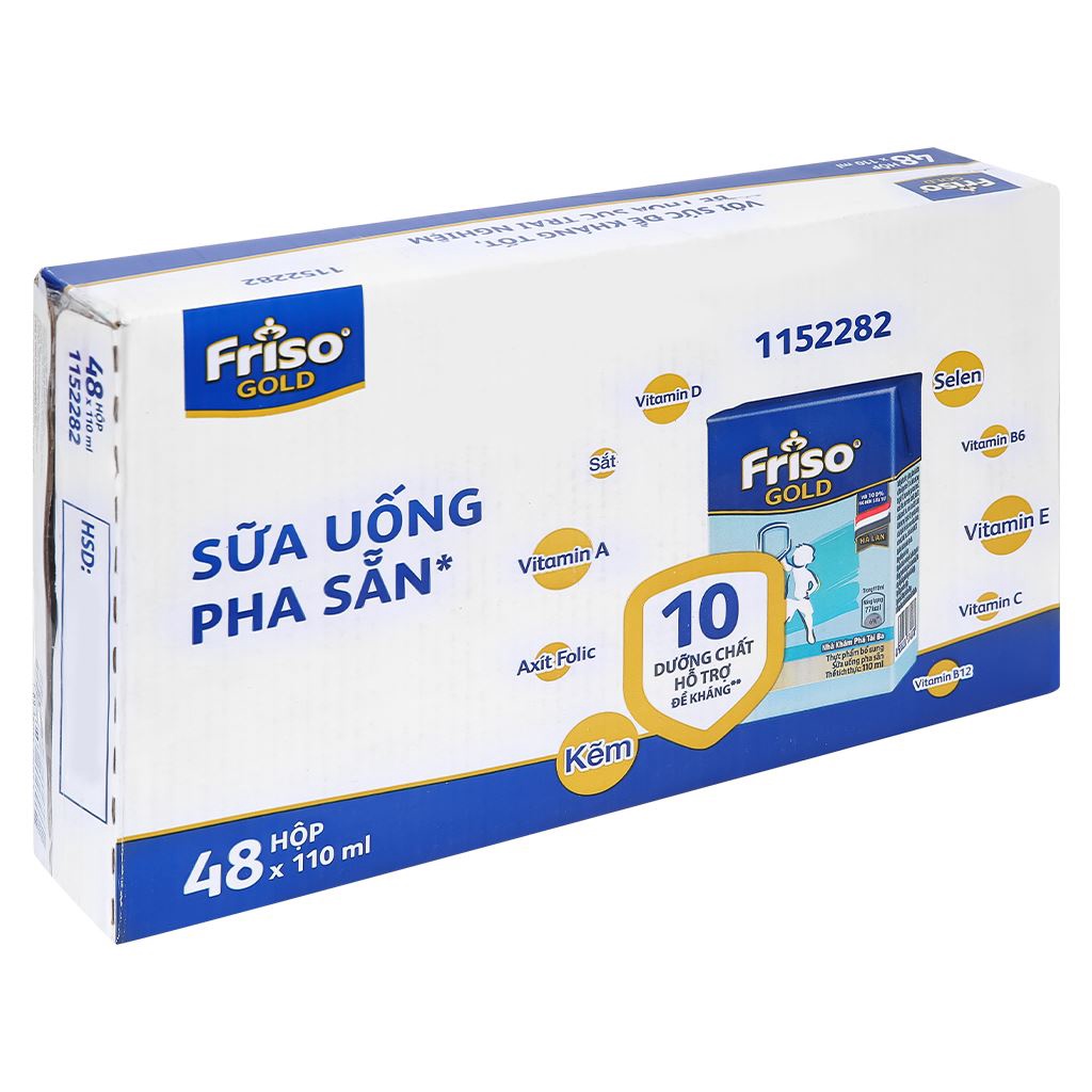 Thùng 48 hộp Sữa uống dinh dưỡng Friso Gold 110ml