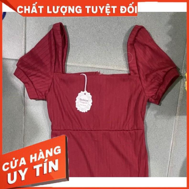 🌈FREESHIP🌈 [Mã WASTUP giảm 10% tối đa 30K đơn 99K] Đầm body cổ vuông dài qua gối cao cấp sang trọng