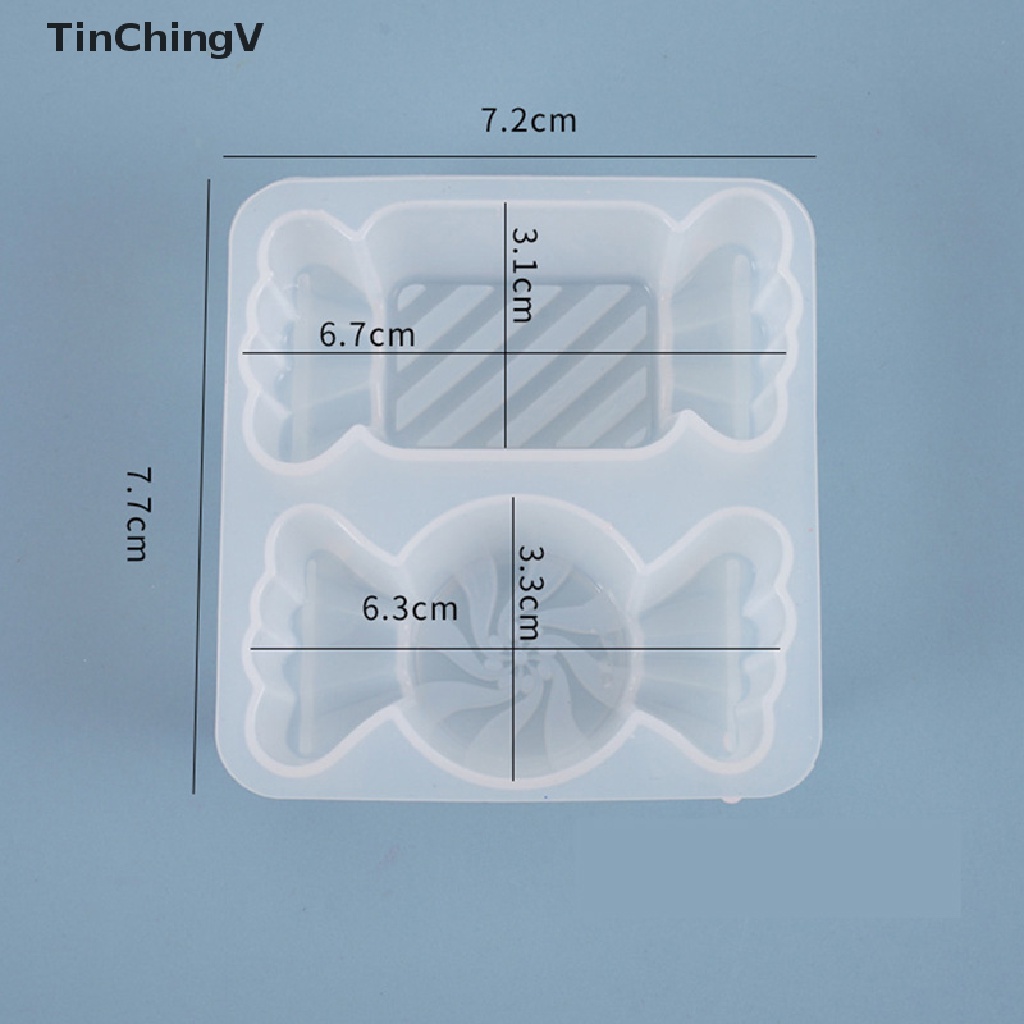 Khuôn Silicone Làm Trang Sức Hình Viên Kẹo Xinh Xắn