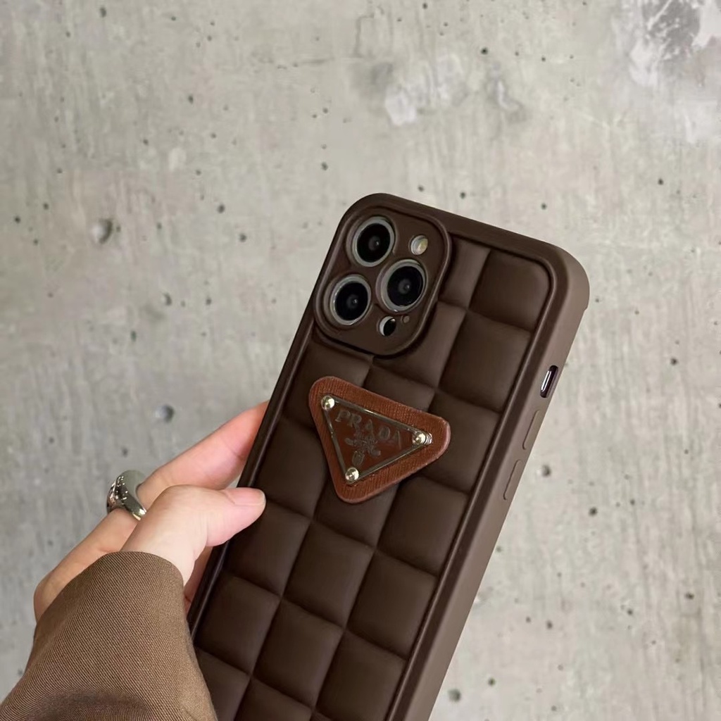 Ốp Điện Thoại Mềm Hình Vuông In Hình Gấu Nâu Cho iphone 14 14promax 13 pro max 12 pro max 11 pro max xs max xr x