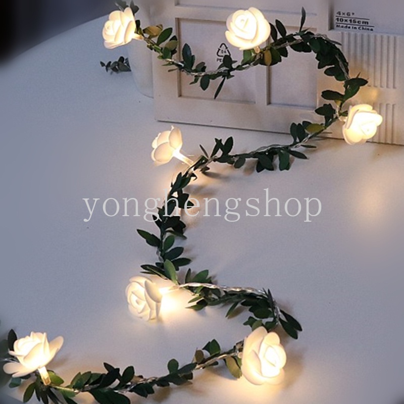 Dây Đèn LED 1.5M / 3M / 6M Hình Hoa Hồng Trang Trí Lãng Mạn