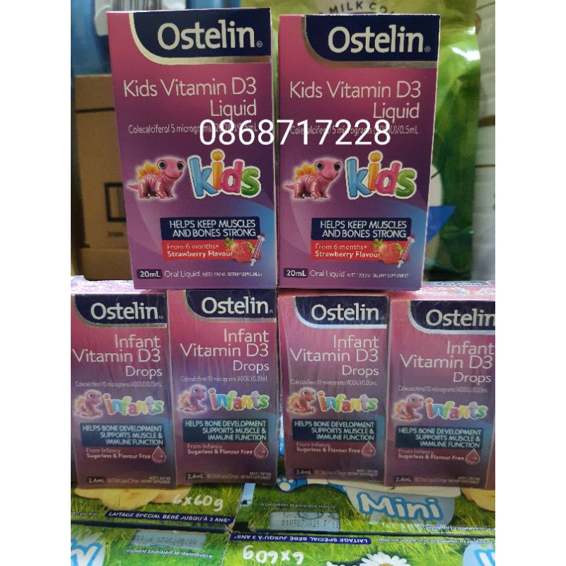 Vitamin D3 [ÚC] Ostelin Infant bổ sung cho trẻ sơ sinh