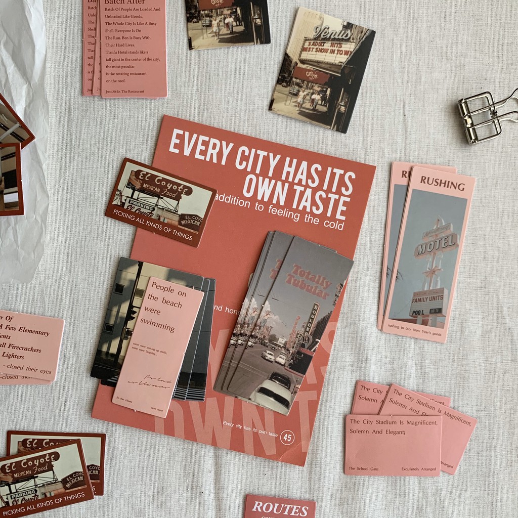 SET 45 STICKER THE CITY LIFE (ảnh thật) sticker sẵn keo dán - Tiệm nhà Chun