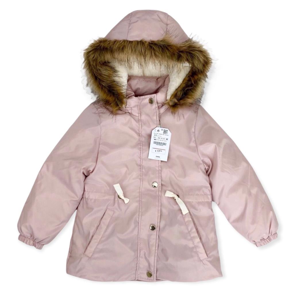 Áo phao bé gái litibaby mũ lông PZ01 size 12/18 - 4/5 Chính hãng, đổi trả 10 ngày không ưng