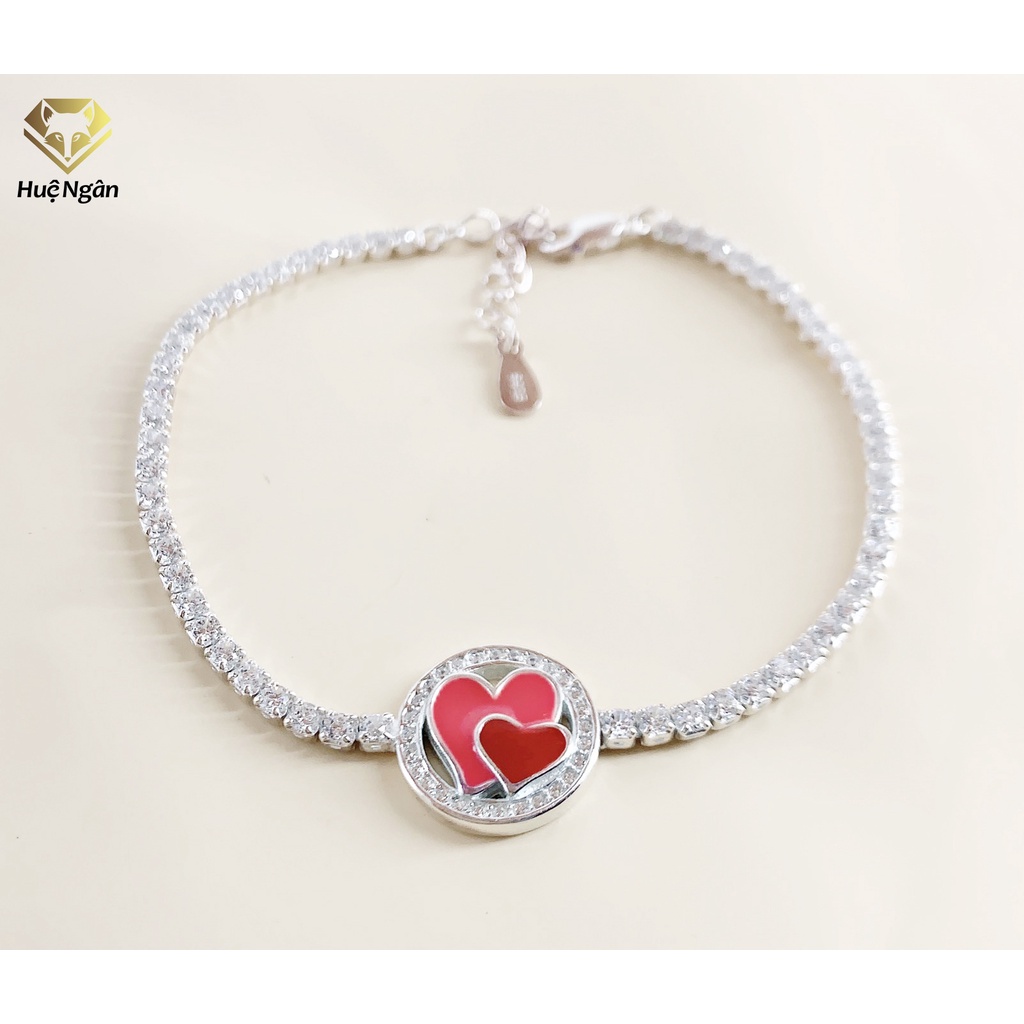 Lắc tay bạc 925 Huệ Ngân - Tim Xinh X17