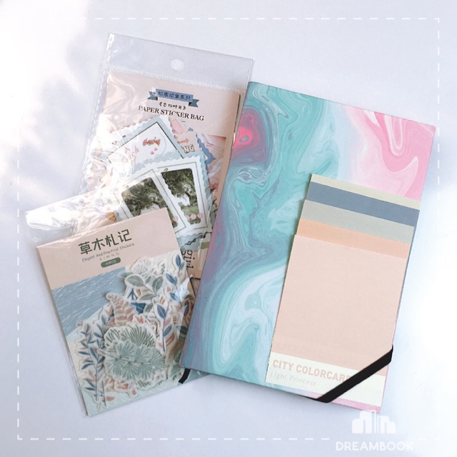 Junior Set: Sổ Marble - Sticker - Note