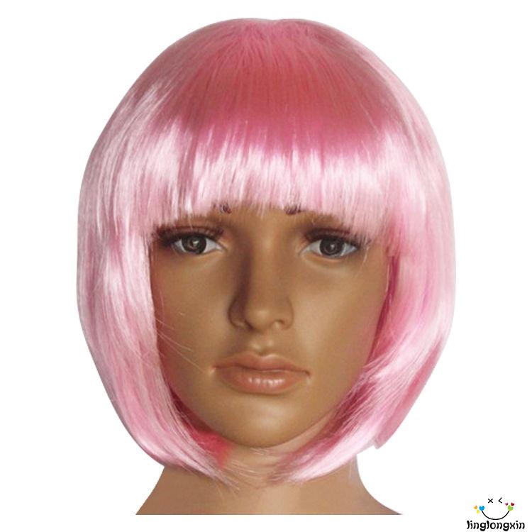 Bộ tóc giả dáng cúp mái ngố màu sắc thời trang cho nữ