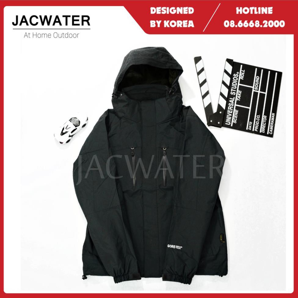 Áo gió 2 lớp nam nữ chống nước size châu âu, khoác dù vải GORE TEX phối màu JACWATER v351 -new 2021 '