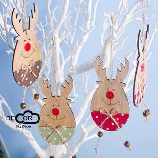 Tuần lộc gỗ trang trí Noel, nhà cửa, đạo cụ decor chụp ảnh