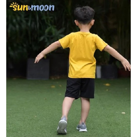 Bộ bé trai tay ngắn quần ngắn phối túi sun&amp;moon