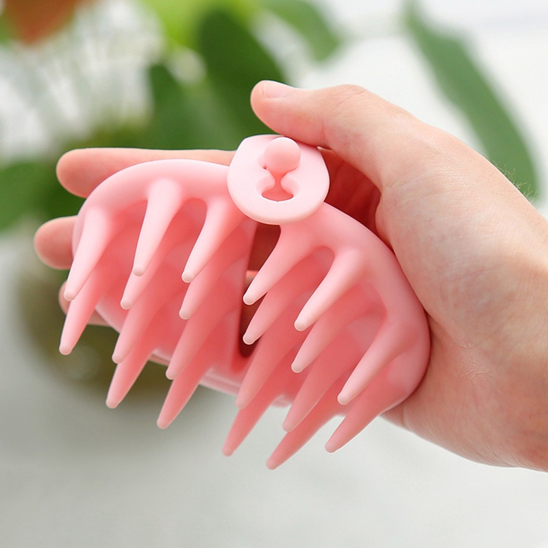 Bàn chải gội đầu silicone mát xa da đầu bằng silicone tiện dụng