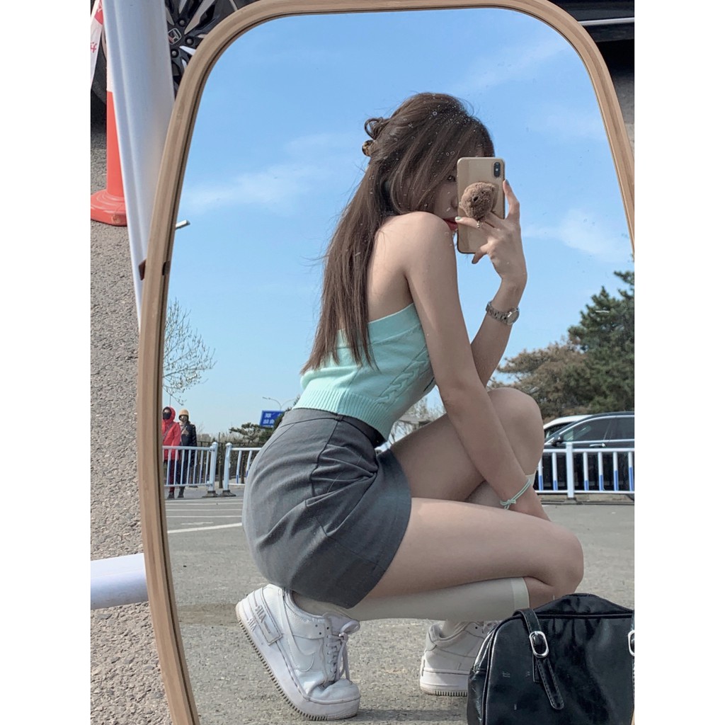 Cocory vn Áo croptop kiểu áo yếm thiết kế hợp thời trang cho nữ