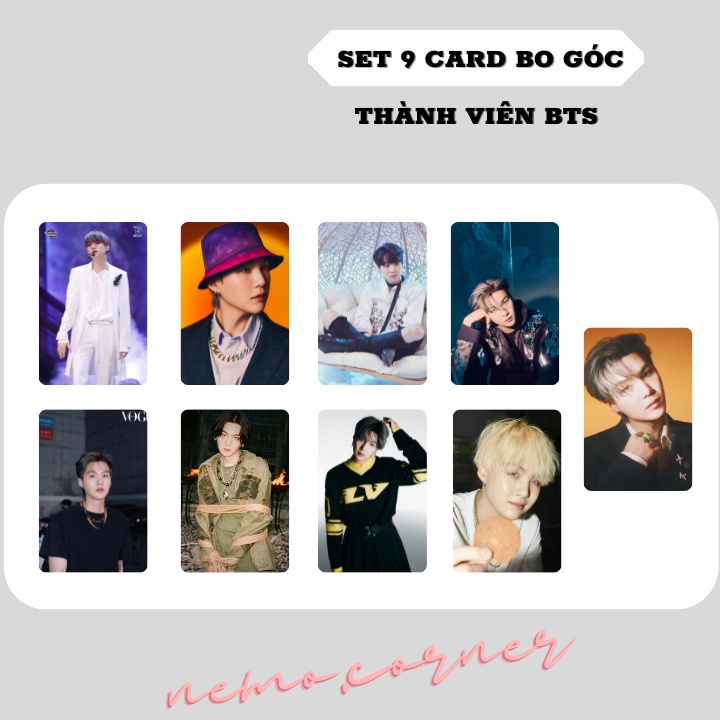 SET 9 CARD BLACKPINK 7 thành viên BTS ( ép + bo góc)