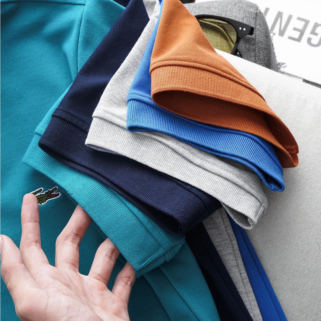 Áo Thun Polo Nam Cổ Bẻ LC Logo Thêu Cao Cấp, Chất Vải Cá Sấu Cotton Co Giãn Tốt
