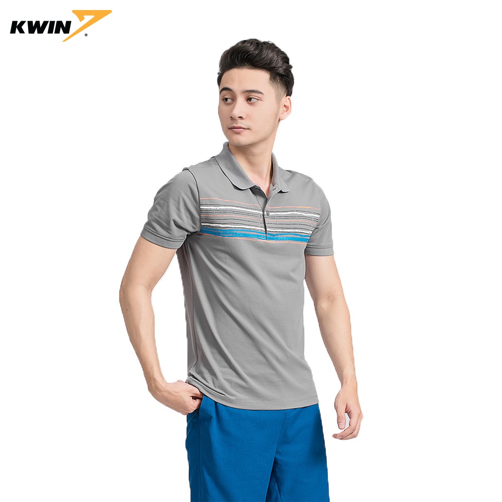 Áo polo nam cao cấp Kwin 4 màu trẻ trung lịch sự, phối họa tiết kẻ ngang nổi bật, chất thoáng mát, mềm mại - KPS012S9