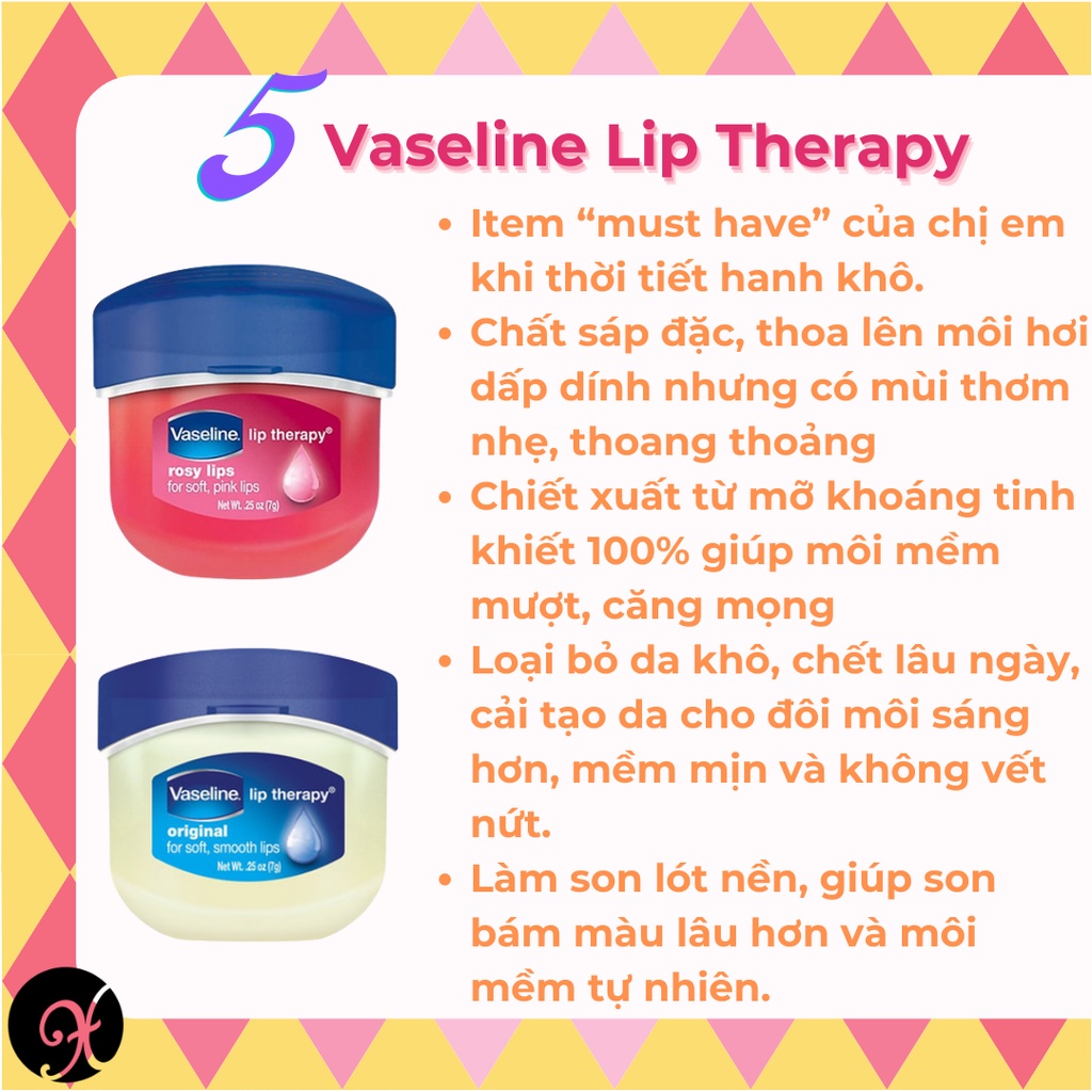 [Chính hãng] Sáp dưỡng môi giảm khô nứt, thâm môi Vaseline Lip Therapy 7g