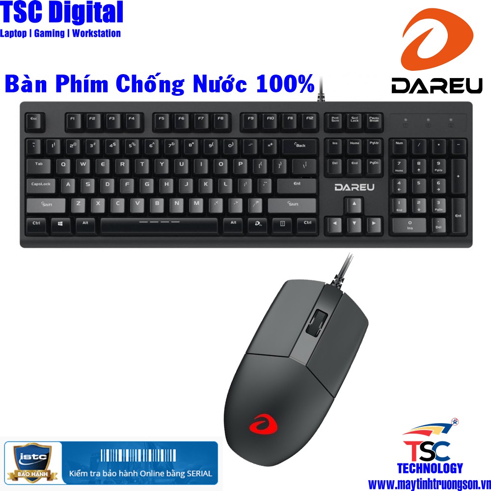 Bộ Phím Chuột Dareu LK135 + LM130 Gaming (Bàn Phím Chống Nước 100%)