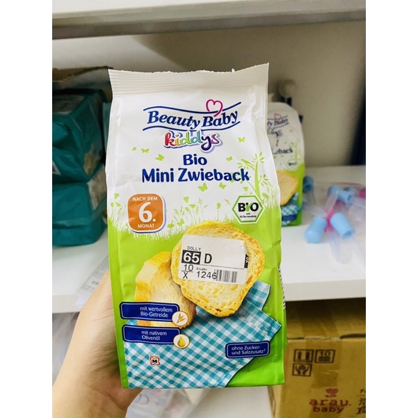 Bánh Mì Khô Hữu Cơ Babydream / Beauty Baby 100g cho bé ăn dặm từ 6m