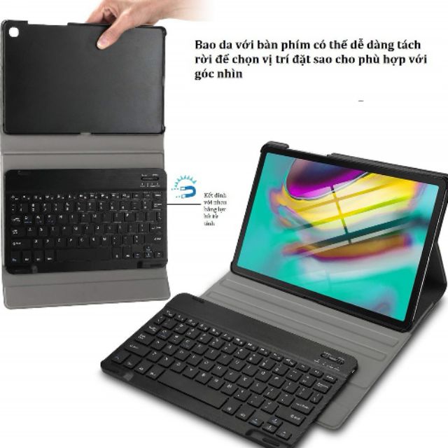 Bao da kèm bàn phím Bluetooth cho máy tính bảng Samsung galaxy Tab S5e 2019 T720 / T725 hiệu keyboard case