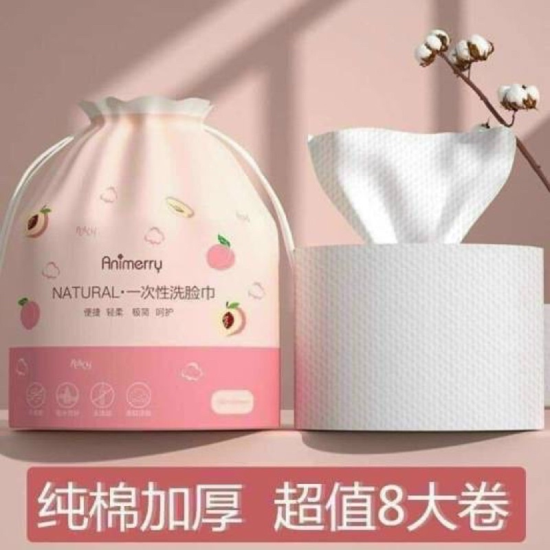 KHĂN LAU MẶT KHÔ ANIMERRY (40 khăn 1 cuộn)
