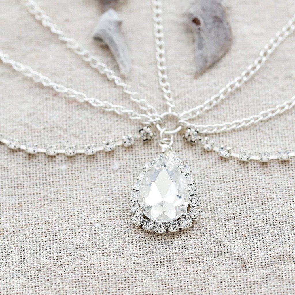 Phụ kiện tóc đính pha lê phong cách Boho xinh xắn