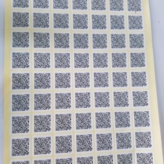 Combo 25 tờ tem mã QR dán mỹ phẩm, nông sản.....Quét để ra thông tin , địa chỉ số dt sp ...inbox thôg tin cần hiểnthị