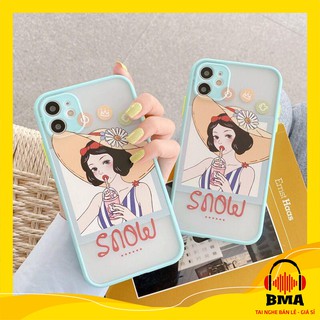Ốp lưng Realme 5i /5/ 5s/ 6/ 6i mẫu nhám Bạch Tuyết Snow chống vân, bảo vệ camera màu pastel cực xinh xắn
