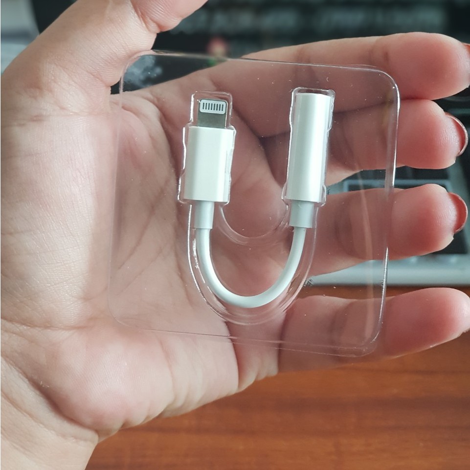 Jack chuyển tai nghe iphone từ Lightning sang Jack 3.5 có hỗ trợ Mic - Bảo hành 1 đổi 1