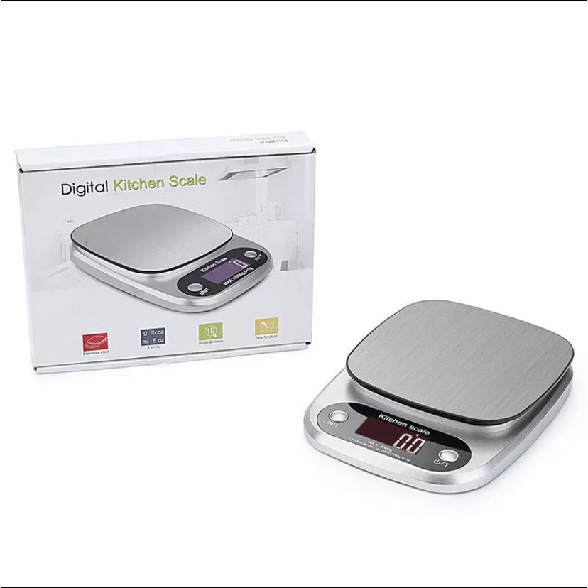 Cân Nhà Bếp Kitchen Scale 3kg/0.1g - 10kg/1g. Cân Tiểu Ly Gia Vị. Màn Hình LCD Độ Chính Xác Cao Hoạt Động Ổn Định