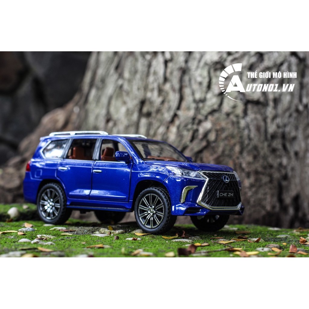 MÔ HÌNH XE LEXUS LX570 BLUE 1:24 CHEZHI 7174