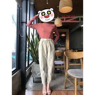 Quần dài vải nhung kẻ