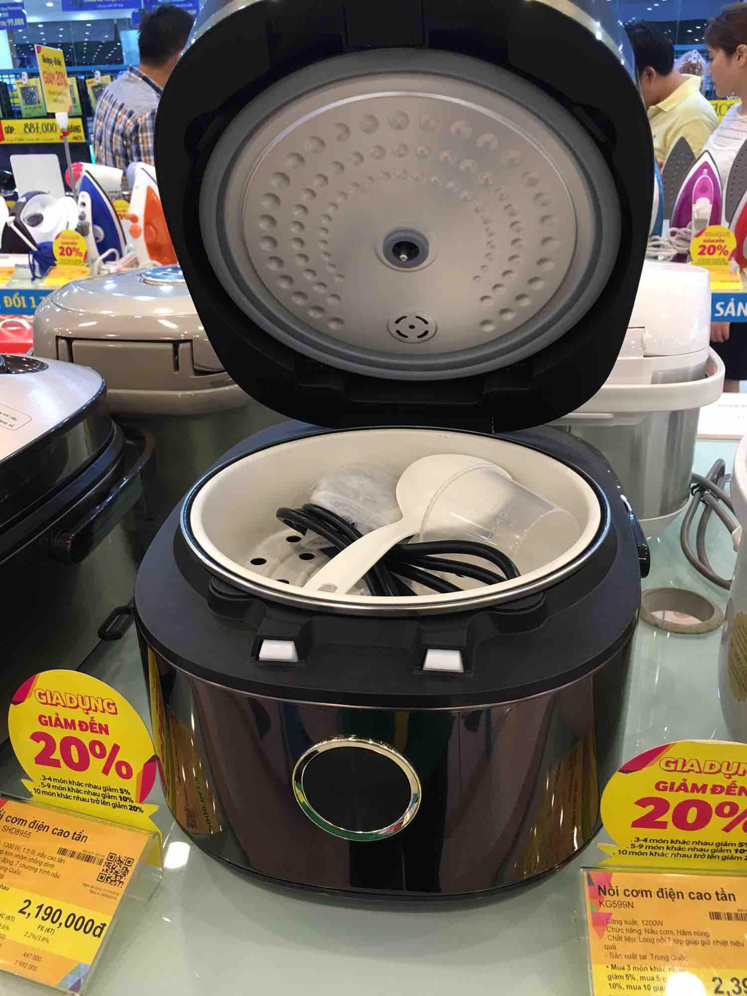 Nồi cơm điện cao tần Kangaroo 1.8 lít KG599N- Mới Chính Hãng 100% Van thoát hơi thông minh giữ lại vitamin, Hẹn giờ nấu | BigBuy360 - bigbuy360.vn