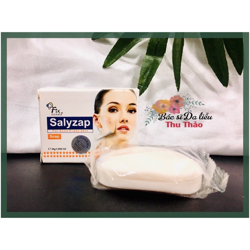 [30-75g] XÀ PHÒNG SALYZAP SOAP FIXDERMA - HỖ TRỢ LÀM SẠCH DA, GIẢM MỤN 30g và 75g