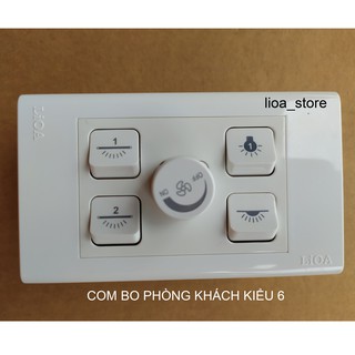 COMBO CÔNG TẮC  PHÒNG KHÁCH LẮP CHÌM( ĐẾ ĐƠN).