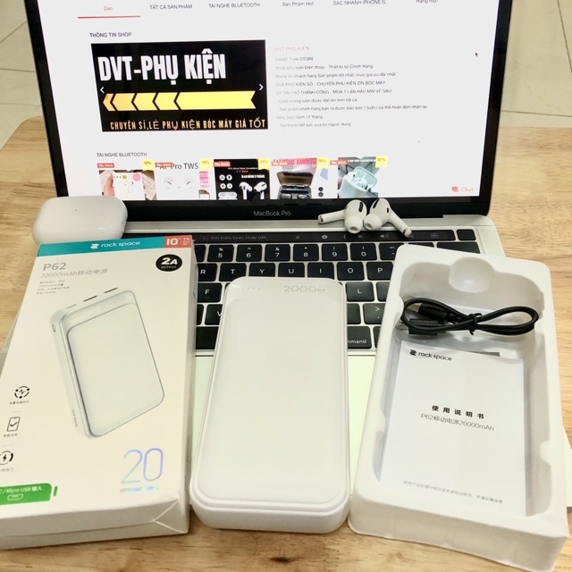 [CHÍNH HÃNG ] SẠC DỰ PHÒNG ROCK P65 POWER BANK 20.000MAH