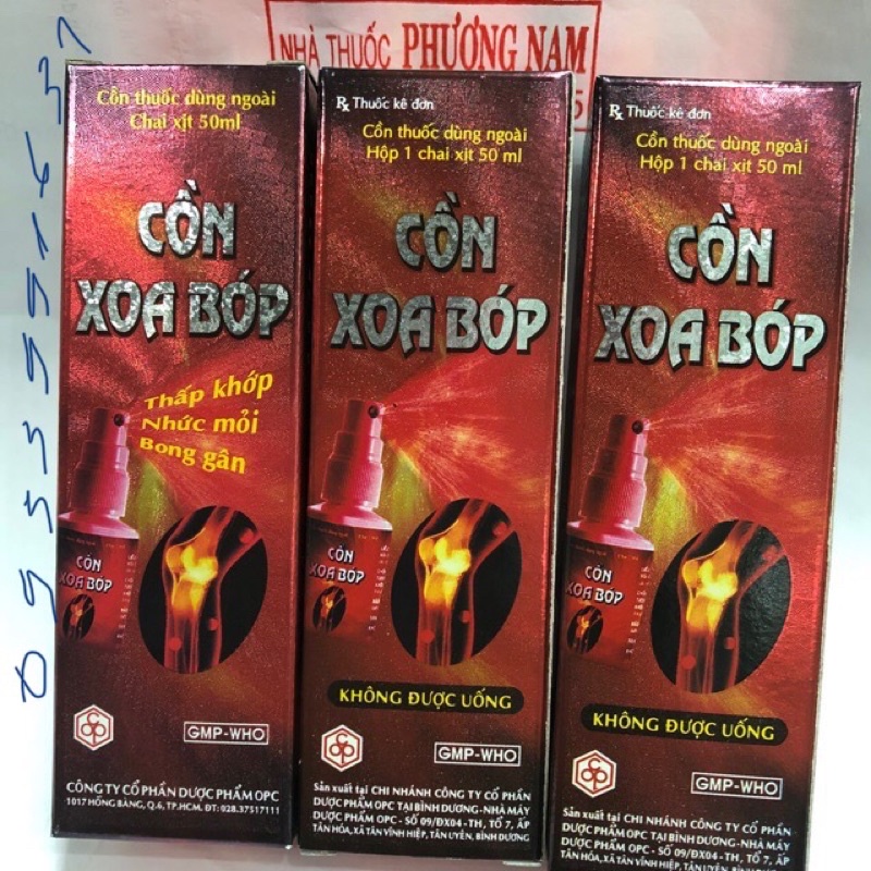 Cồn xoa bóp xịt OPC-chai 50ml