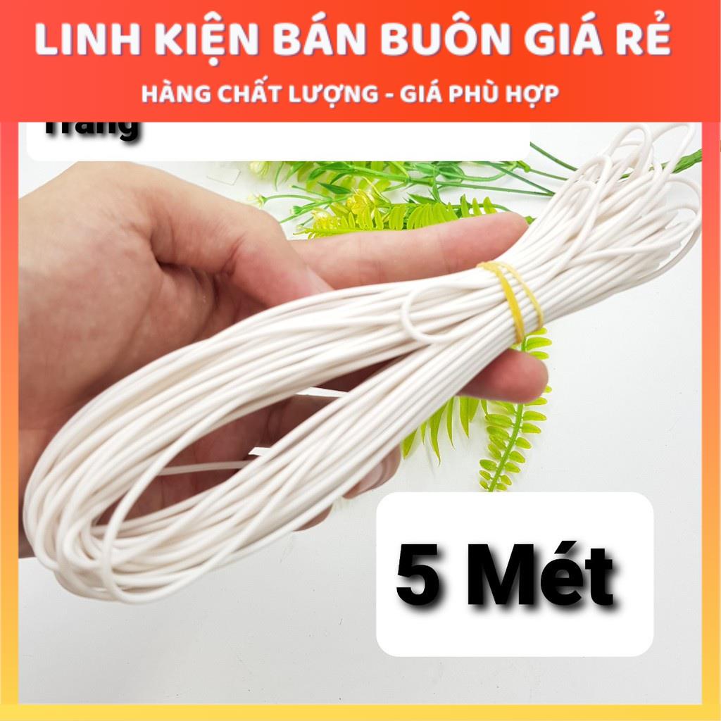 5 Mét Dây Điện Xịn lõi đồng ❤️ 0.3MM Đủ Màu Cuộn Dài 5 Mét Dây Điện Đơn 0.3MM Lõi Đồng Các Mầu