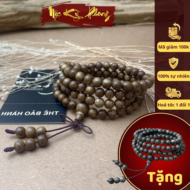 108 Hạt Nam Nữ Nâu Sẫm M1 Vòng Trầm Hương Mộc Kỳ Phong Tự Nhiên Bảo Hành Trọn Đời