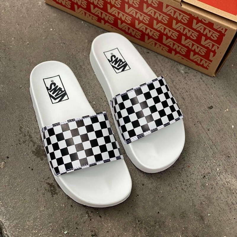 Dép Vans màu Hồng, Đen, Xanh, Tím quai ngang nam nữ bền đẹp, không thấm nước.[ Fullbox - được kiểm hàng ]