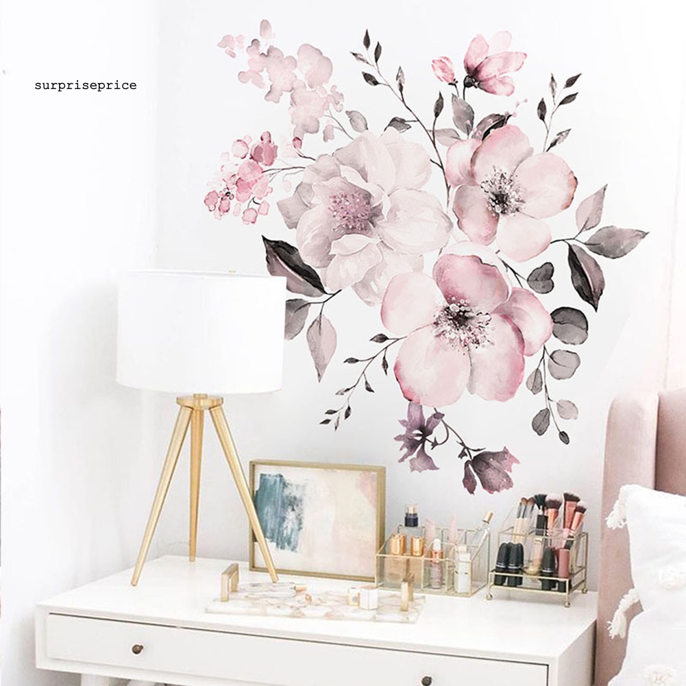 Decal dán tường Họa Tiết Hoa Nhiều Màu Sắc Dùng Trang Trí Phòng Khách