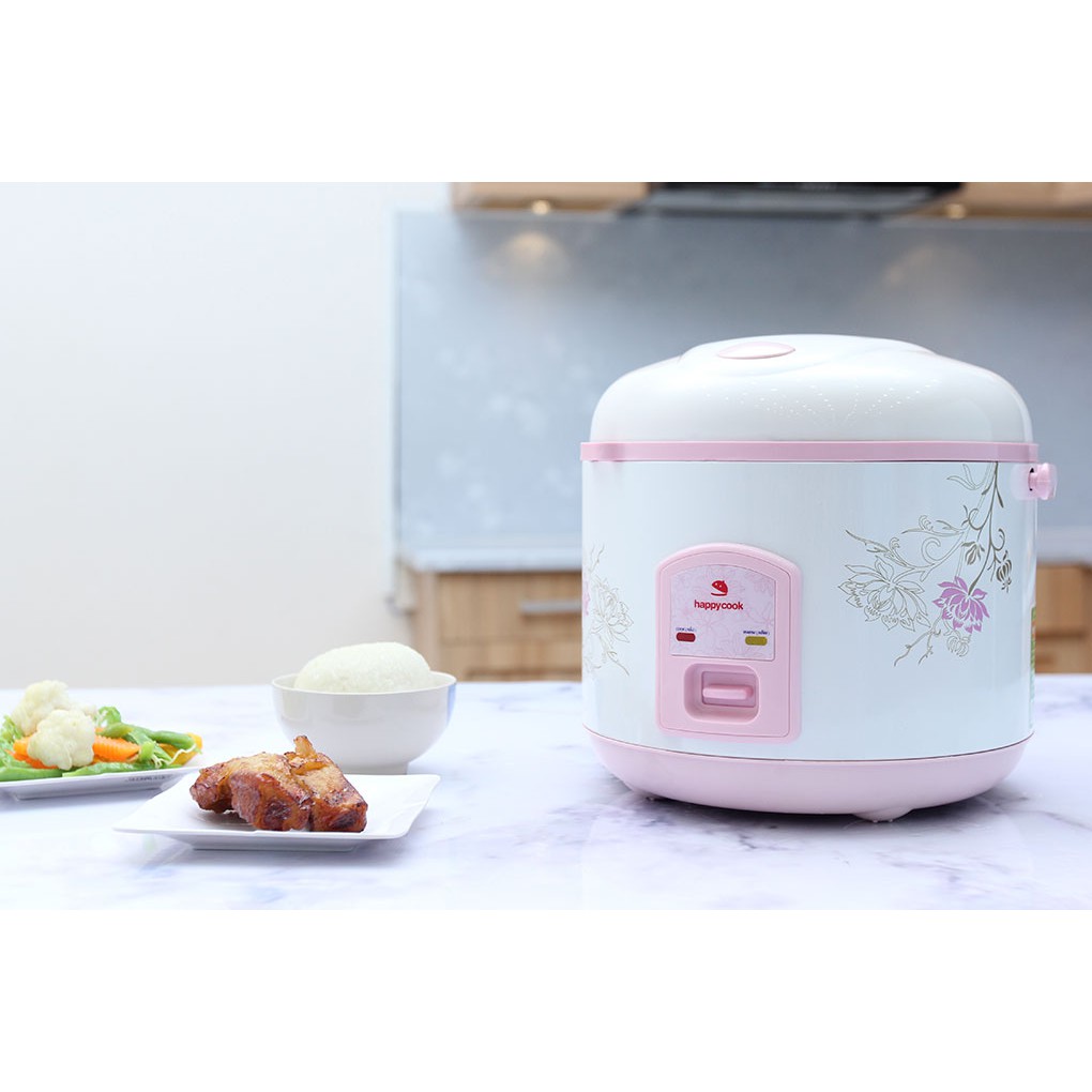 Nồi cơm điện nắp gài Happycook 1.8 lít HC-180N có xửng hấp (Hàng trưng bày - Bảo hành 12 tháng)