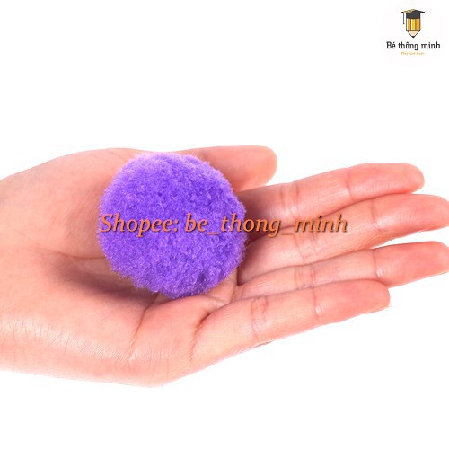 Pompom loại to 5cm nhiều mầu - Túi 16 quả pom pom to đẹp