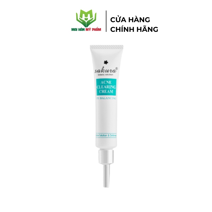Kem làm giảm và ngừa mụn Sakura Acne Clearing Cream 25g - Mỹ Phẩm Mai Hân