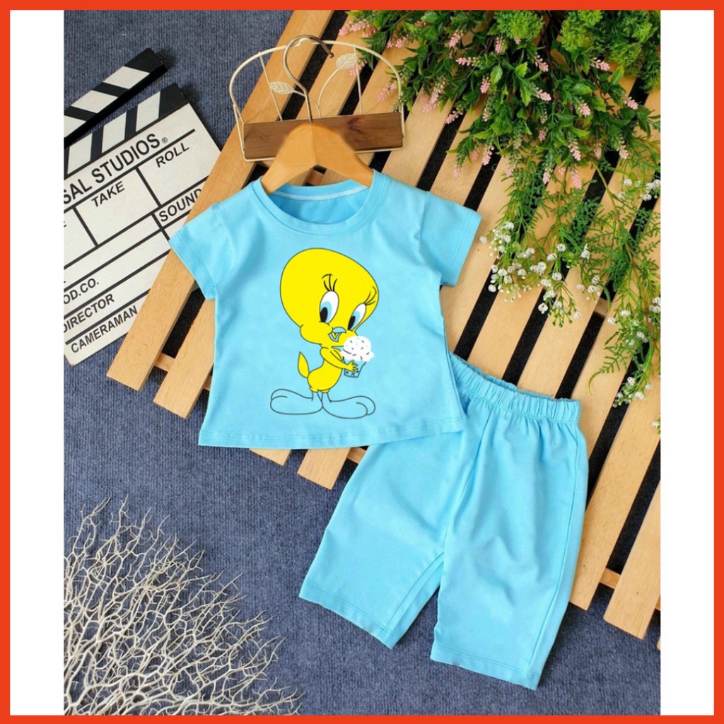 ( Khuyến mãi ) Combo 3 Bộ bé gái hình con vịt màu vàng ôm chậu hoa cho bé từ 6-28kg .BDBG53. .