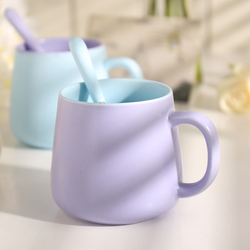Cốc Sứ Uống Cà Phê Màu Sắc Tương Phản Phong Cách Bắc Âu