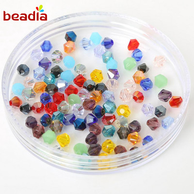 Beadia 110 Chiếc Đầu Sắc Nét Thủy Tinh Pha Lê Hạt 3 Mm Nhiều Màu Để Làm Đồ Trang Sức Diy