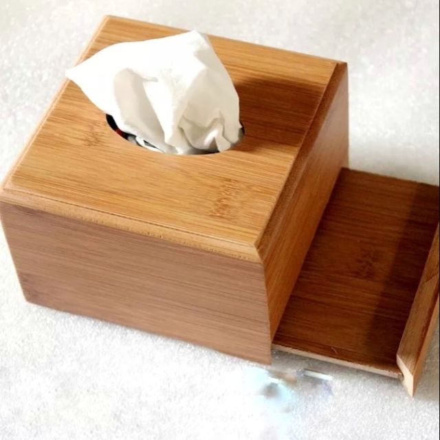 Hộp đựng giấy ăn tre cao cấp