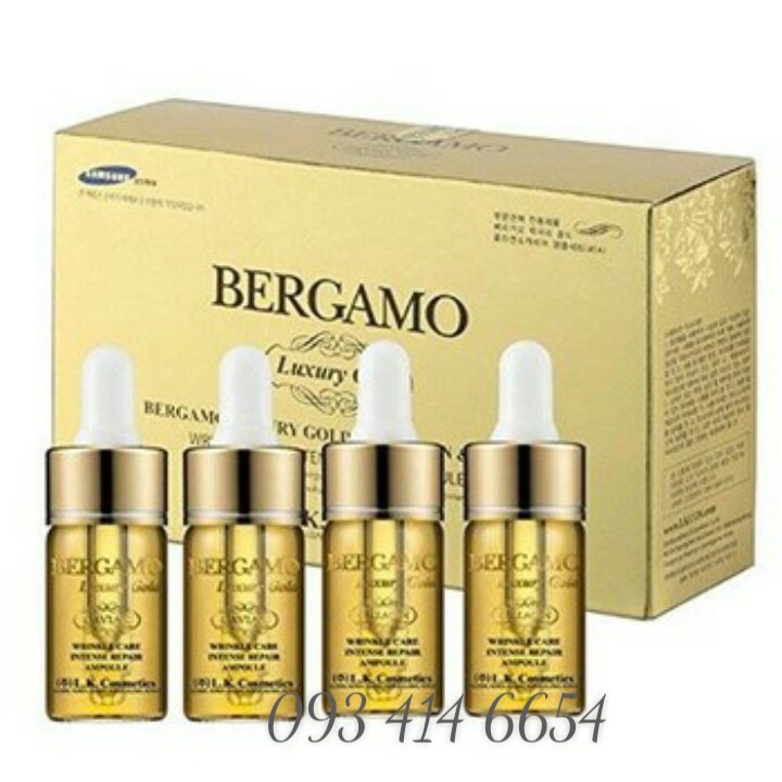 [HÀN QUỐC] SET 4 CHAI TINH CHẤT DƯỠNG DA BERGAMO LUXURY GOLD COLLAGEN SERUM